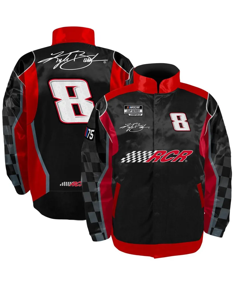 Men's Richard Childress Racing Team Collection Black, Red Kyle Busch Nylon Uniform Full-Snap Jacket