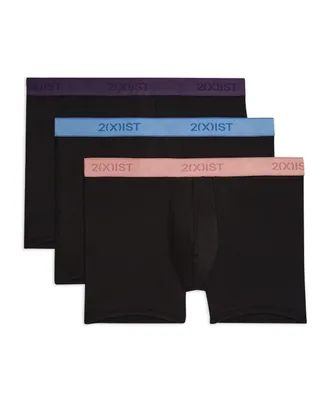 2(x)ist Men's Essential Cotton No-Show Trunk, Pack of 3