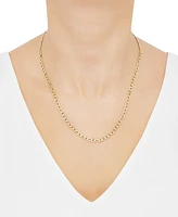 Italian Gold Mariner Link 20" Chain Necklace (4mm) in 14k Gold