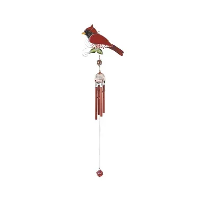 Fc Design 26" Long Northern Cardinal Wind Chime with Gem Home Decor Perfect Gift for House Warming, Holidays and Birthdays