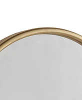 Madison Park Adaline 16" x 26" x 2" Arched Metal Floral Wall Mirror