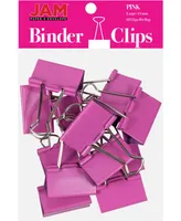 Jam Paper Colorful Binder Clips - Large - 1.5", 41 Millimeter - Binder Clips - 12 Per Pack