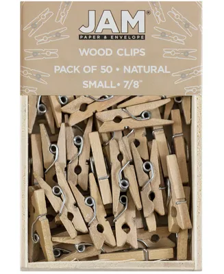 Jam Paper Wood Clip Clothespins - Small - 0.88