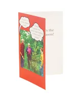 Jam Paper Christmas Cards Matching Envelopes Set - Funny Skinny Tree - 10 Per Pack