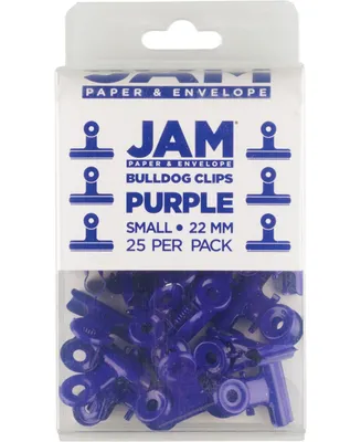 Jam Paper Metal Bulldog Clips - Small - 22millimeter - 25 Per Pack