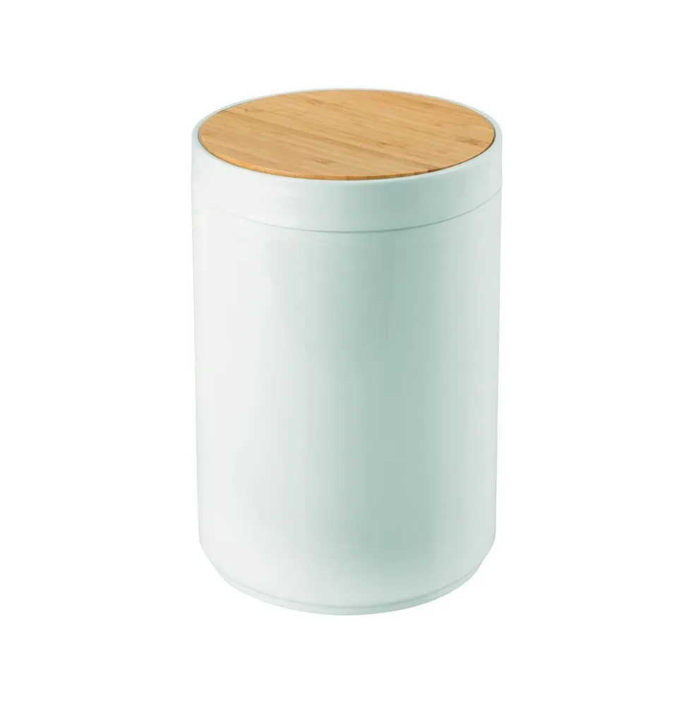 mDesign Plastic Round Trash Can with Swing-Close Lid