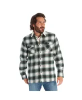 Px Clothing Men's Faux Fur Lined Plaid Shirt Jacket