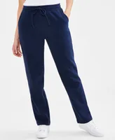 Style & Co Women's Mid Rise Drawstring-Waist Fleece Pant, Xs-4X, Created for Macy's