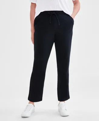 Style & Co Women's Mid Rise Drawstring-Waist Fleece Pant, Created for Macy's