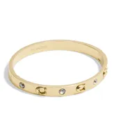 Coach Boxed Faux Stone Signature Sculpted C Bangle Bracelet