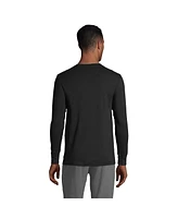 Lands' End Men's Knit Rib Pajama Henley T-Shirt