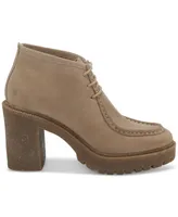 Lucky Brand Women's Holla Lace-Up Heeled Lug Sole Booties