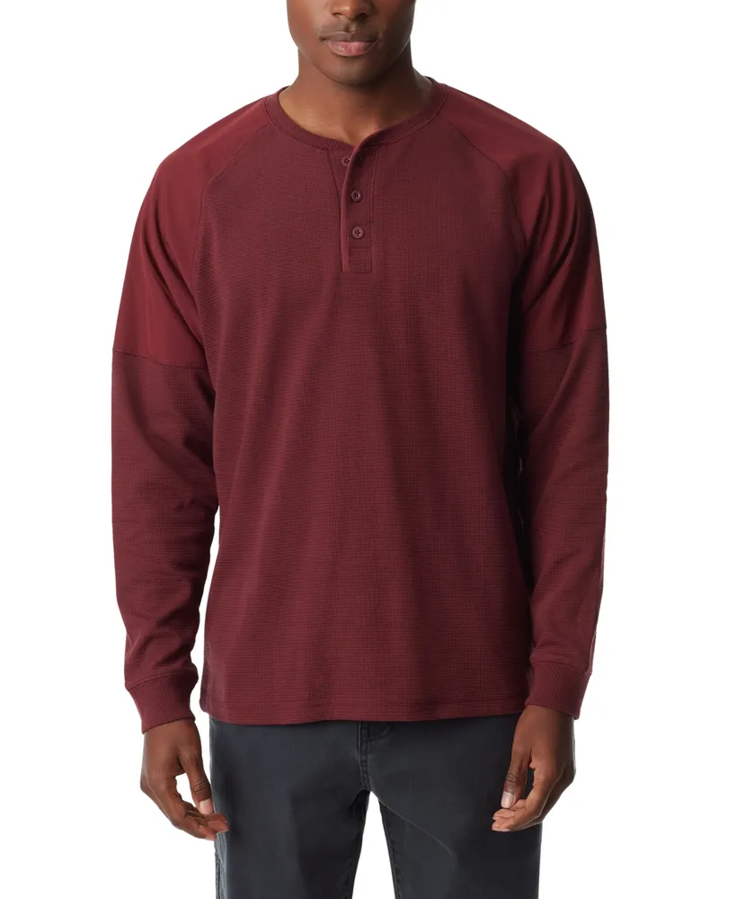 Bass Outdoor Men's Thermal Raglan Sleeve Henley