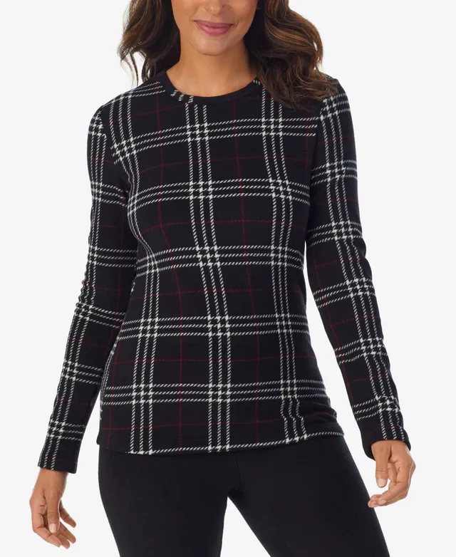 Cuddl Duds Plus Size Long-Sleeve Thumbhole Crewneck Top - Macy's