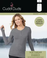 Cuddl Duds Softwear with Stretch Ribbed Henley
