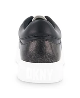 Dkny Little And Big Girls Brooke Glitter Lace Up Sneaker