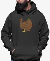 La Pop Art Men's Thanksgiving Word Hooded Sweatshirt