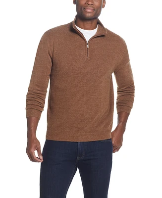 Weatherproof Vintage Men's Soft Touch Textured Quarter-Zip Sweater