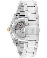 Tommy Hilfiger Unisex Automatic Silver-Tone Stainless Steel Bracelet Watch 40mm, Exclusively Ours