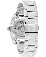 Tommy Hilfiger Men's Automatic Silver-Tone Stainless Steel Bracelet Watch 40mm, Exclusively Ours