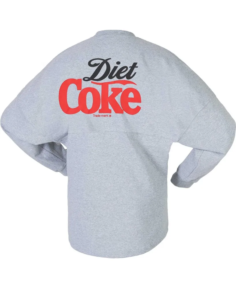Men's and Women's Heather Gray Diet Coke Long Sleeve T-shirt