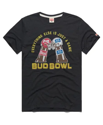 Men's Homage Charcoal Budweiser Bud Bowl Tri-Blend T-shirt