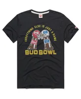 Men's Homage Charcoal Budweiser Bud Bowl Tri-Blend T-shirt