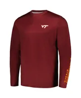 Men's Columbia Maroon Virginia Tech Hokies Terminal Shot Omni-Shade Long Sleeve T-shirt