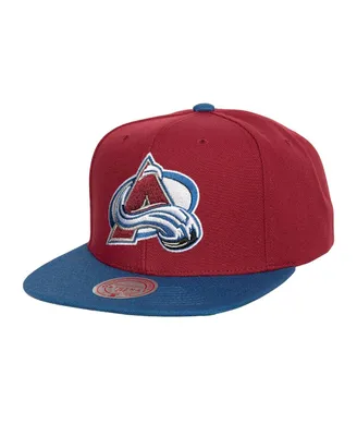 Men's Mitchell & Ness Burgundy Colorado Avalanche Core Team Ground 2.0 Snapback Hat