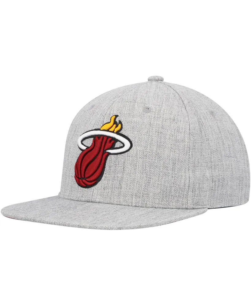 Men's Mitchell & Ness Heather Gray Miami Heat Hardwood Classics 2.0 Snapback Hat