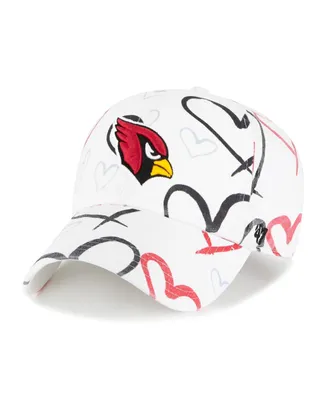 Big Girls '47 Brand White Arizona Cardinals Adore Clean Up Adjustable Hat