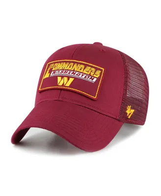 Big Boys and Girls '47 Brand Burgundy Washington Commanders Levee Mvp Trucker Adjustable Hat