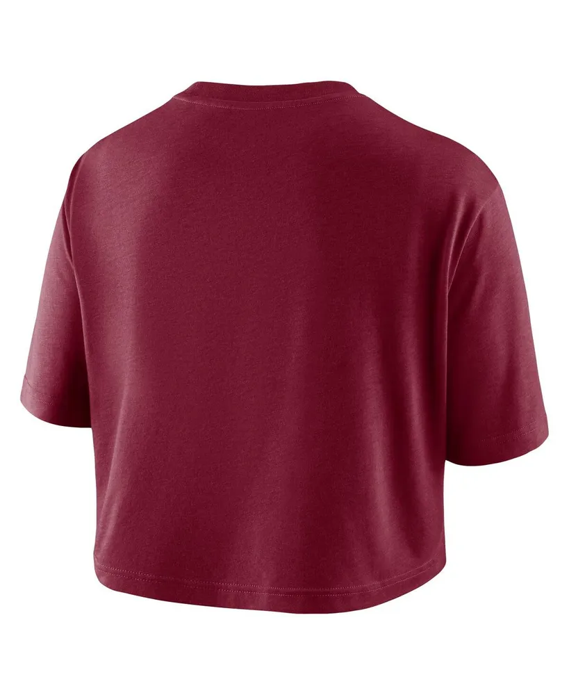 Women's Nike Cardinal Usc Trojans Wordmark Cropped T-shirt