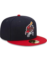 Men's New Era Navy, Red New Hampshire Fisher Cats Marvel x Minor League 59FIFTY Fitted Hat