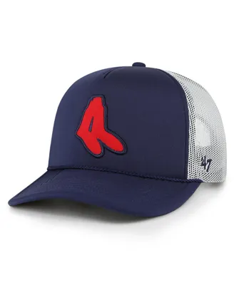 Men's '47 Brand Navy Boston Red Sox Foam Logo Trucker Snapback Hat