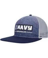 Men's Colosseum Navy, Gray Navy Midshipmen Snapback Hat