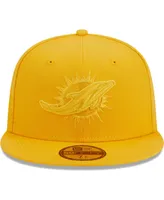 Men's New Era Gold Miami Dolphins Color Pack 59FIFTY Fitted Hat