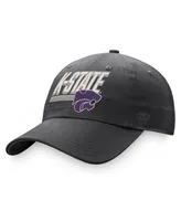Men's Top of the World Charcoal Kansas State Wildcats Slice Adjustable Hat