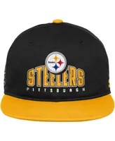 Big Boys and Girls Black Pittsburgh Steelers Legacy Deadstock Snapback Hat