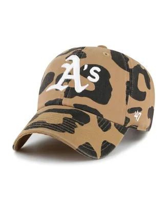 Women's '47 Brand Brown Oakland Athletics Rosette Clean Up Adjustable Hat