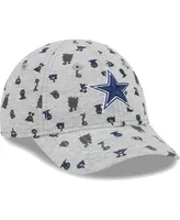 Little Boys and Girls New Era Gray Dallas Cowboys Critter 9FORTY Flex Hat