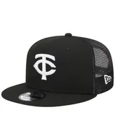 Men's New Era Black Minnesota Twins Trucker 9FIFTY Snapback Hat