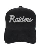 Big Boys and Girls Mitchell & Ness Black Las Vegas Raiders Times Up Precurved Trucker Adjustable Hat