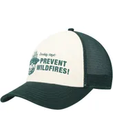 Men's American Needle Green, Cream Smokey the Bear Sinclair Snapback Hat