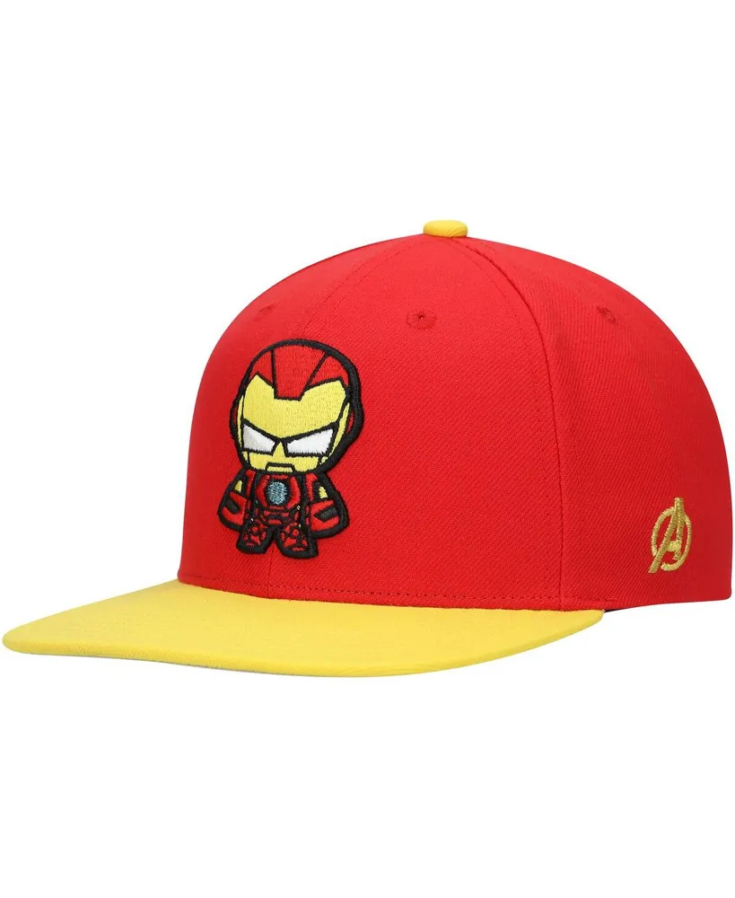 Big Boys and Girls Red Iron Man Character Snapback Hat