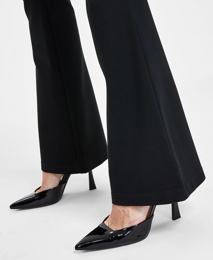 I.n.c. International Concepts Women's High-Rise Ponte Flare-Hem Pants, Created for Macy's