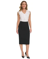 Tommy Hilfiger Women's Ponte Pencil Midi Skirt