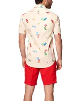 OppoSuits Men's Short-Sleeve Beach Life Graphic Shirt