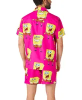 OppoSuits Men's Short-Sleeve SpongeBob Graphic Shirt & Shorts Set