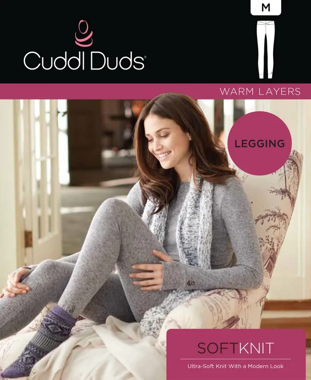 Cuddl Duds Women's Soft Knit Crossover-Waist Leggings